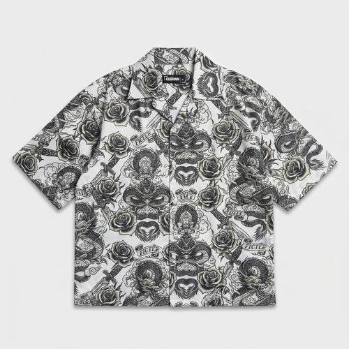 The Tattoo Boxy-Fit Cuban Shirt