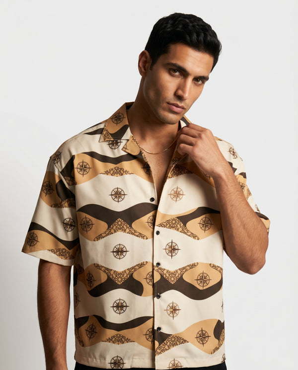 The Compass Boxy-Fit Cuban Shirt
