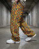 Neon Mosaic Wide Leg Trousers CLAZZEY