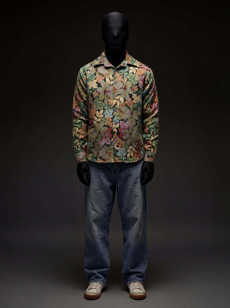 Whispering Leaves Luxury Tapestry Overshirt