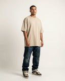 Oversized Heavyweight T-Shirt - Beige CLAZZEY