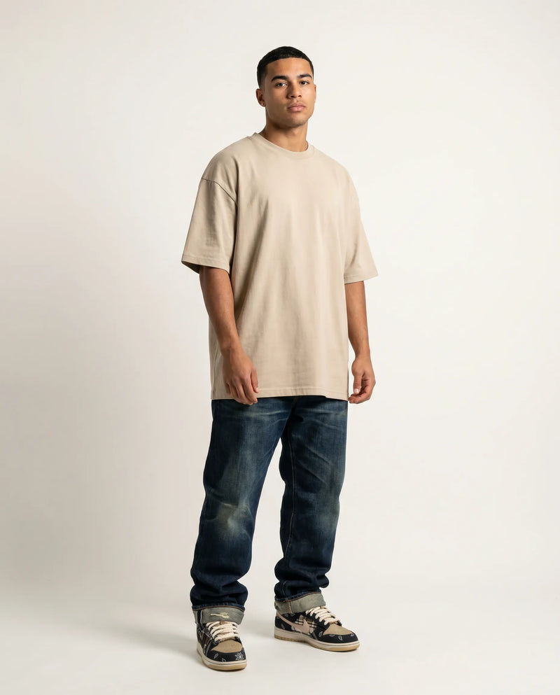 Oversized Heavyweight T-Shirt - Beige