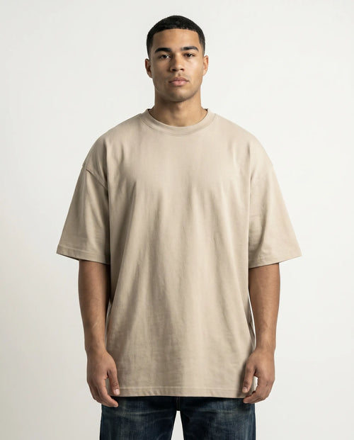 Oversized Heavyweight T-Shirt - Beige
