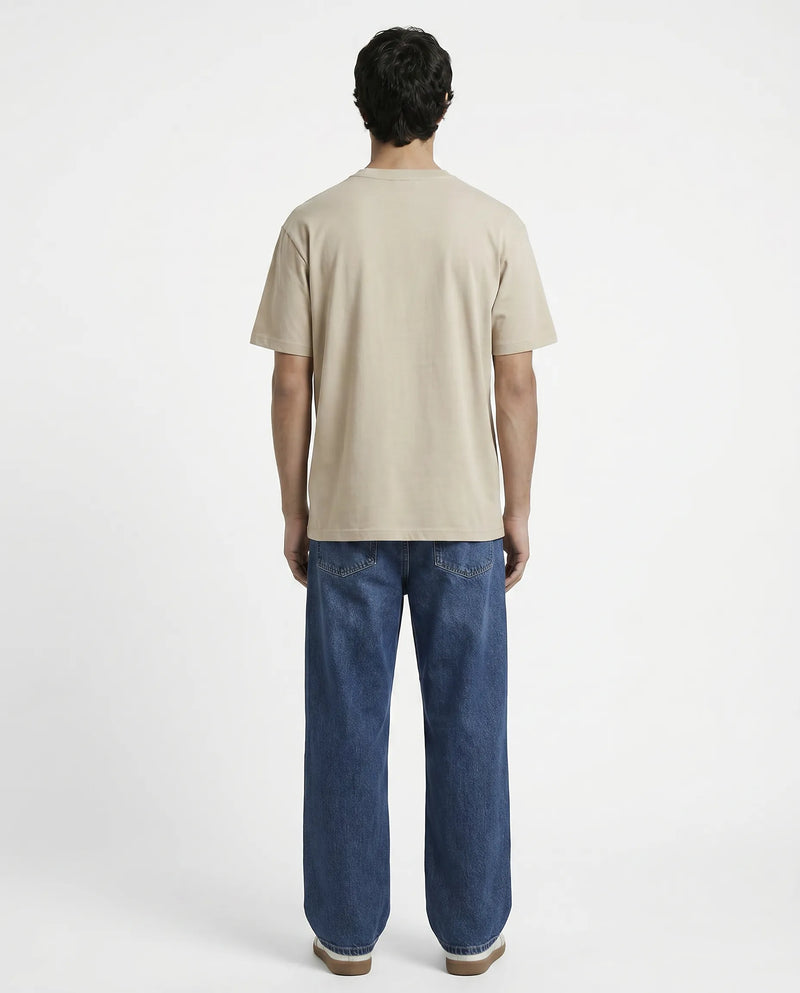 Premium Cotton Relaxed T-Shirt Beige