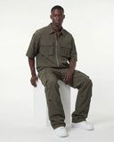 Olive Utility Zip Co-ord // Tech-Nylon Series CLAZZEY