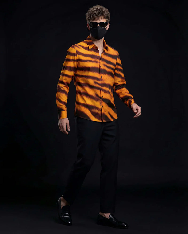 Krakatoa Amber Premium Tiger Cotton Shirt