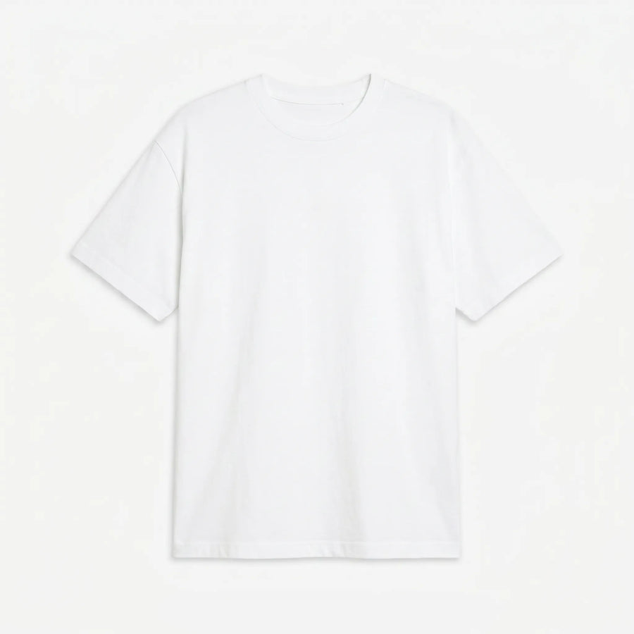 Premium Cotton Relaxed T-Shirt - White