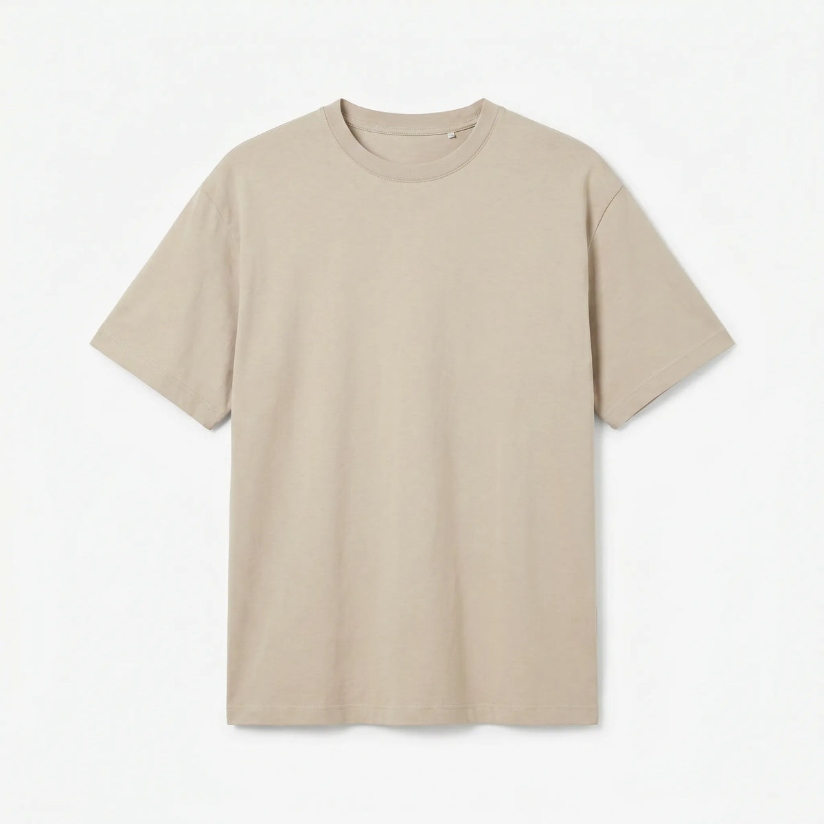 Premium Cotton Relaxed T-Shirt Beige