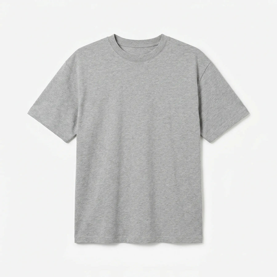 Premium Cotton Relaxed T-Shirt - Grey