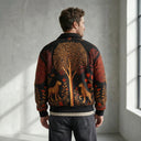 Artistic Wildwood Leopard Fur-Lined Zip-Up Jacket CLAZZEY