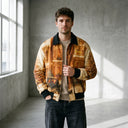 Vintage Golden Hour Fur-Lined Zip-Up Jacket CLAZZEY