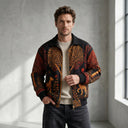 Artistic Wildwood Leopard Fur-Lined Zip-Up Jacket CLAZZEY