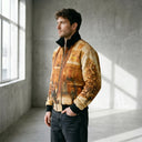 Vintage Golden Hour Fur-Lined Zip-Up Jacket CLAZZEY