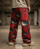 Ocular Crimson Wide Leg Trousers CLAZZEY