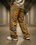 Neon Mosaic Wide Leg Trousers CLAZZEY
