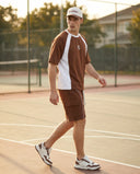 Terra Brown Heavyweight Tech-Terry Co-ord Set CLAZZEY