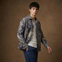 Navy Nebula Luxury Tapestry Overshirt CLAZZEY