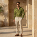 Sage Serpent Premium Paisley Cotton Shirt CLAZZEY