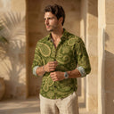 Sage Serpent Premium Paisley Cotton Shirt CLAZZEY