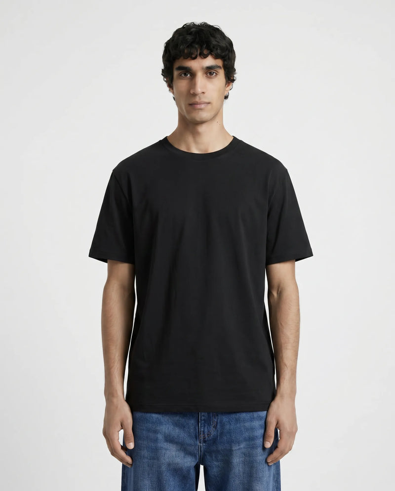 Premium Cotton Relaxed T-Shirt Black