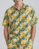Abstract Brush co-ord shirt collar and print detail