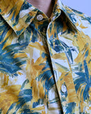 Abstract Brush cotton satin fabric close-up