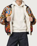 Abstract Savanna fur-lined zip-up jacket – off-white faux fur lining