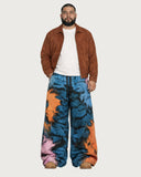 Azure Ember baggy pants – full look on model