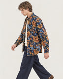 Baroque Bloom tapestry shacket - side view