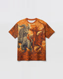 Battleborn printed tee flat lay