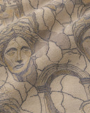 Cartograph - woven jacquard tapestry fabric close-up