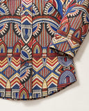Cultural Reign tapestry shacket - curved hem and cuff detail