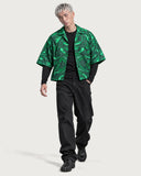 Cybernetic Boxy-Fit Cuban Shirt walking shot