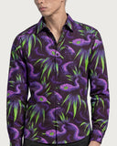 Abyssal Tide Neon Serpent Premium Shirt collar and print detail