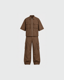 Earth Core Nylon Zip Co-ord Set - shirt and cargo pants