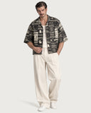 Fight Night Boxy-Fit Cuban Shirt front view