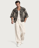 Fight Night Boxy-Fit Cuban Shirt walking shot