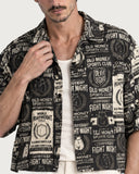 Fight Night Boxy-Fit Cuban Shirt collar and print close-up