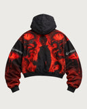 Gambare Dragon heavyweight graphic hoodie - back flat lay