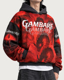 Gambare Dragon heavyweight graphic hoodie - chest print detail