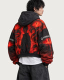 Gambare Dragon heavyweight graphic hoodie - hood and back print