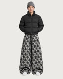 Geometric Symmetry baggy pants – winter outfit