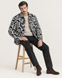 Graphic Illusion tapestry shacket - full-length styled look