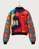 HAQ Empowerment fur-lined zip-up jacket – back print