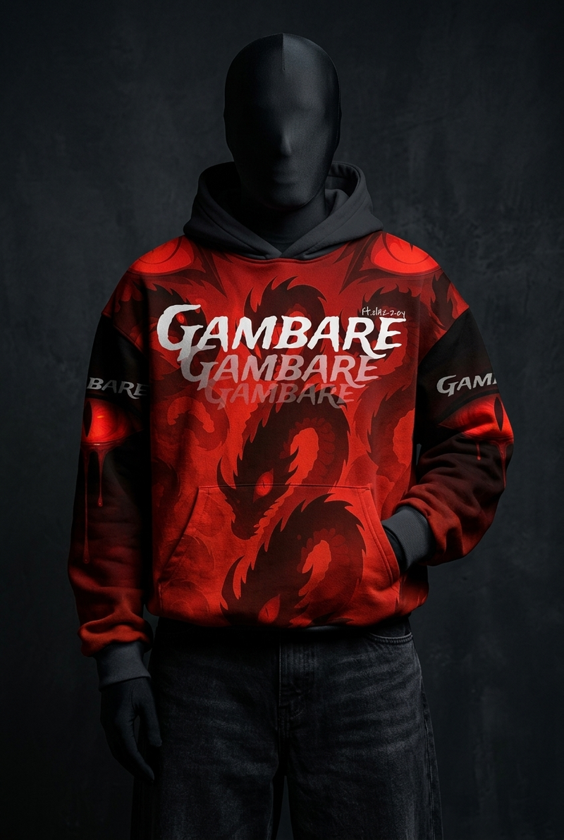 Gambare Dragon Signature Baggy Hoodie