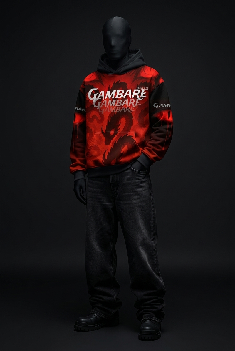 Gambare Dragon Signature Baggy Hoodie