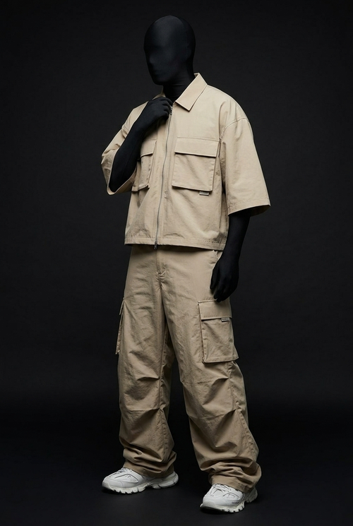 Sandstorm Tactical Crush-Nylon Zip Co-ord Set
