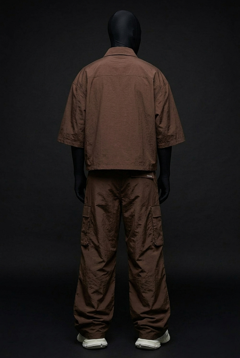 Earth Core Crush-Nylon Zip Co-ord Set