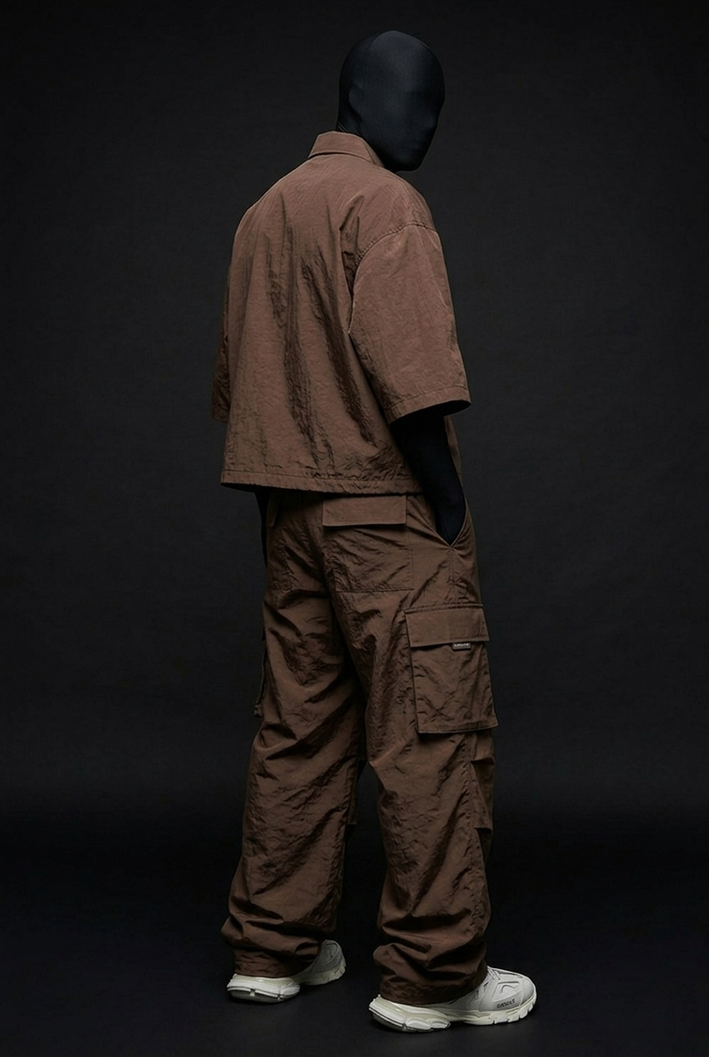 Earth Core Crush-Nylon Zip Co-ord Set