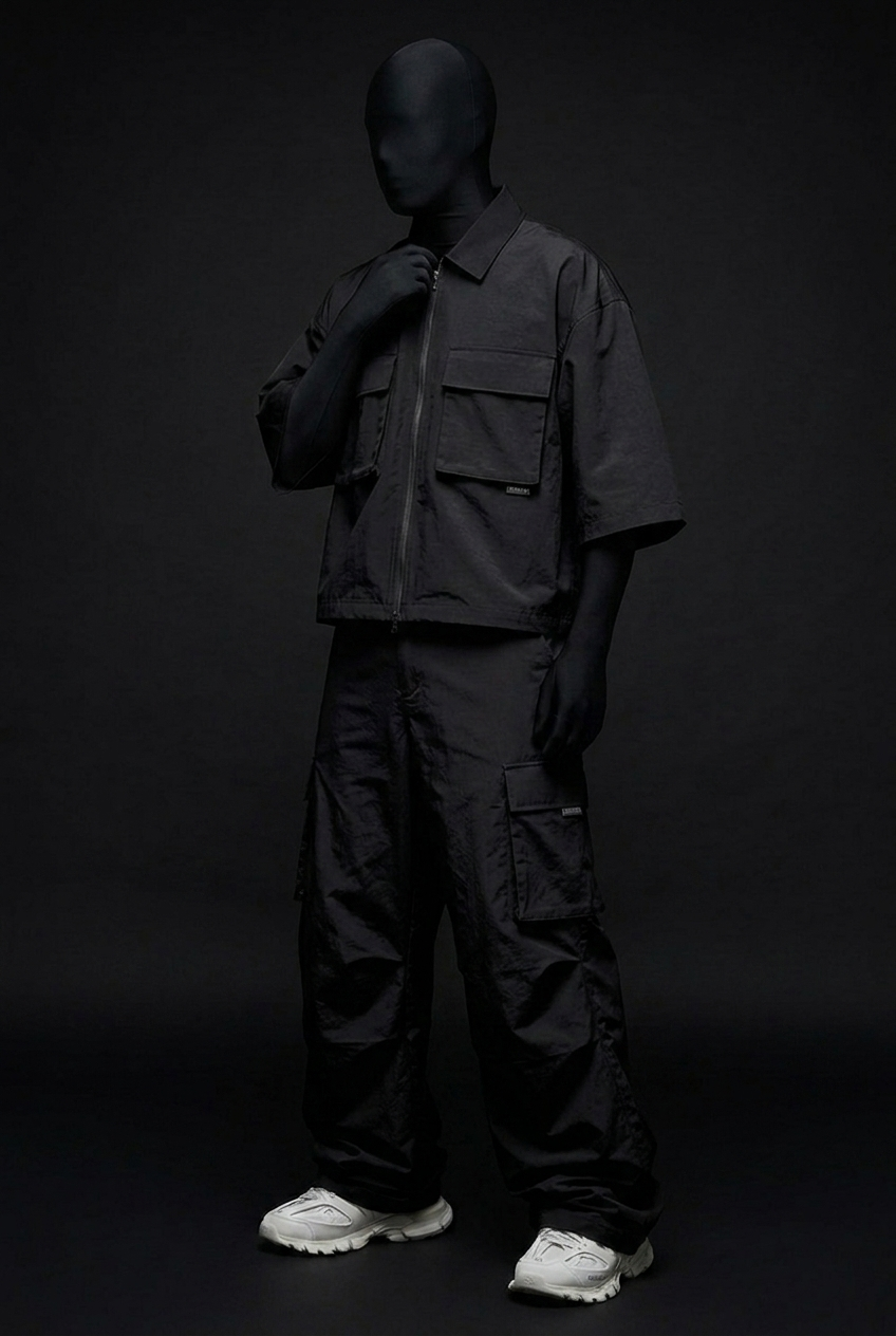 Obsidian Tactical Crush-Nylon Zip Co-ord Set